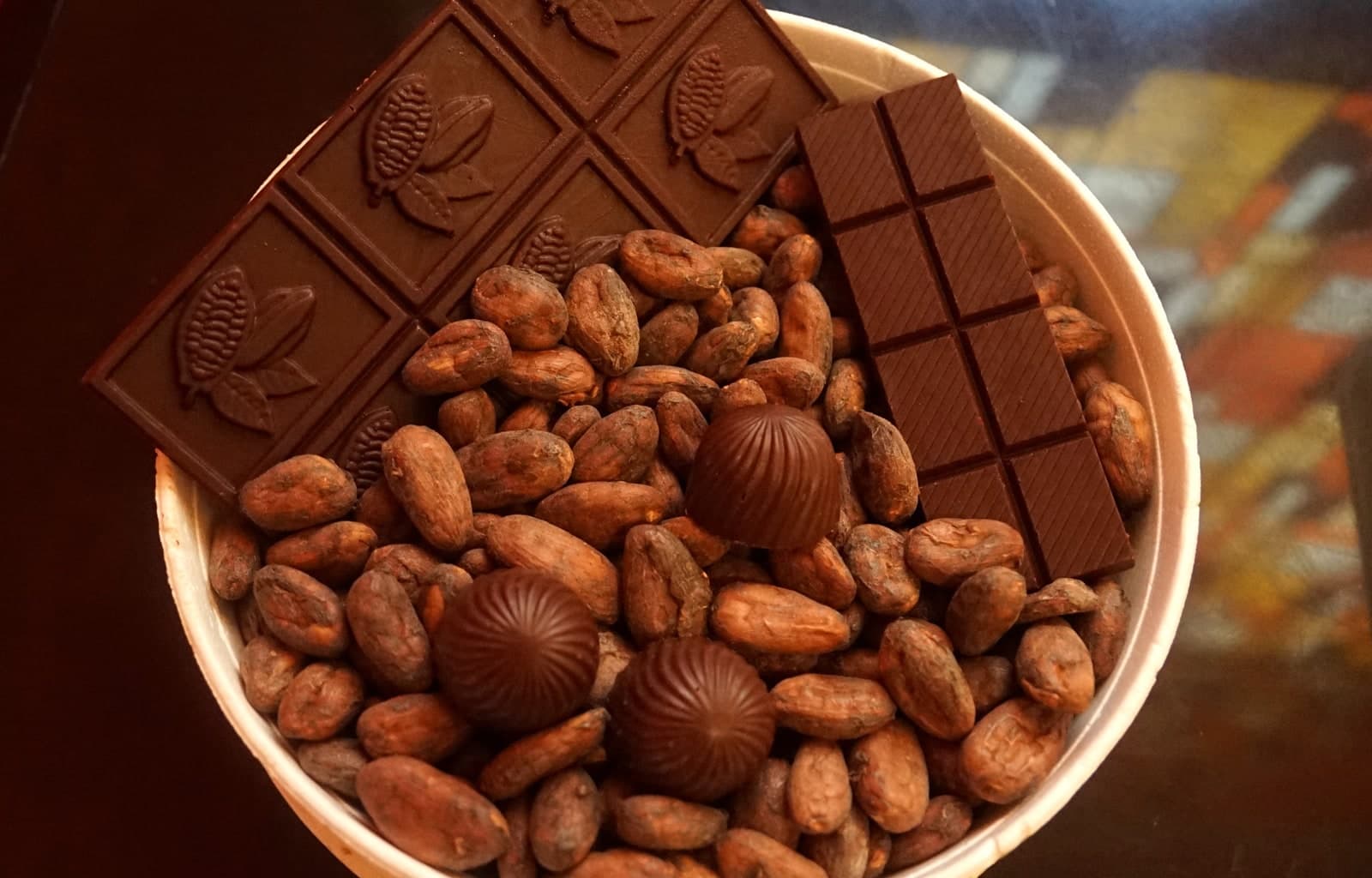 Award-winning Trinidadian cocoa beans and finished chocolate